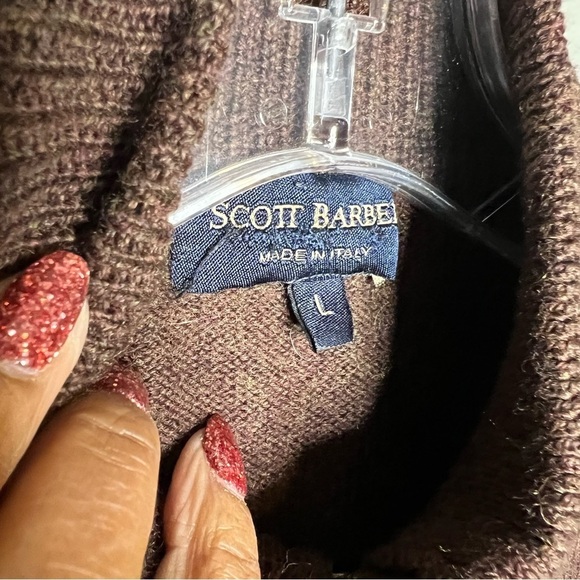 Scott Barber Wool Brown Full Zip Cardigan Sweater - Picture 6 of 6